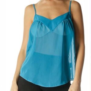 Silence + Noise Teal Camisole with Adjustable Spaghetti Straps